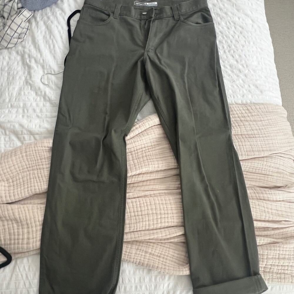 Carhartt Men's Rugged Flex Relaxed Fit Canvas 5Pocket Work Pant size 35 x 32